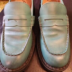 Teal Free People loafer size 39.5 (9 US) in great condition.